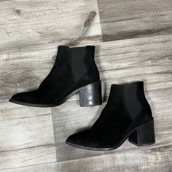 Selected / Femme Snip Toe Heeled Ankle Booties Black Women’s Size 37 - Picture 1 of 9